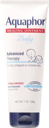 Aquaphor Baby Healing Ointment for Diaper Rash and More, 7 OZ | Baby Skin Protectant with Petrolatum for Chapped or Dry Skin, Drool Rash and Diaper Rash, Hypoallergenic, Fragrance Free