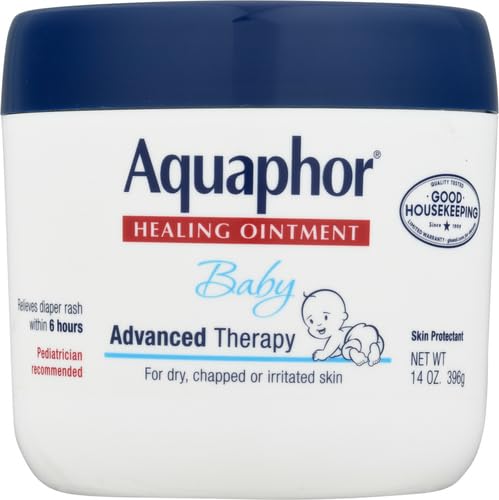 Aquaphor Baby Healing Ointment for Diaper Rash and More, 7 OZ | Baby Skin Protectant with Petrolatum for Chapped or Dry Skin, Drool Rash and Diaper Rash, Hypoallergenic, Fragrance Free