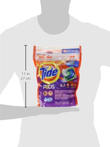 Tide PODS laundry detergent pacs, 3-in-1 Stain Remover, Odor Fighter, Color ProteCountor, 76 Count, HE compatible, Spring Meadow Scent