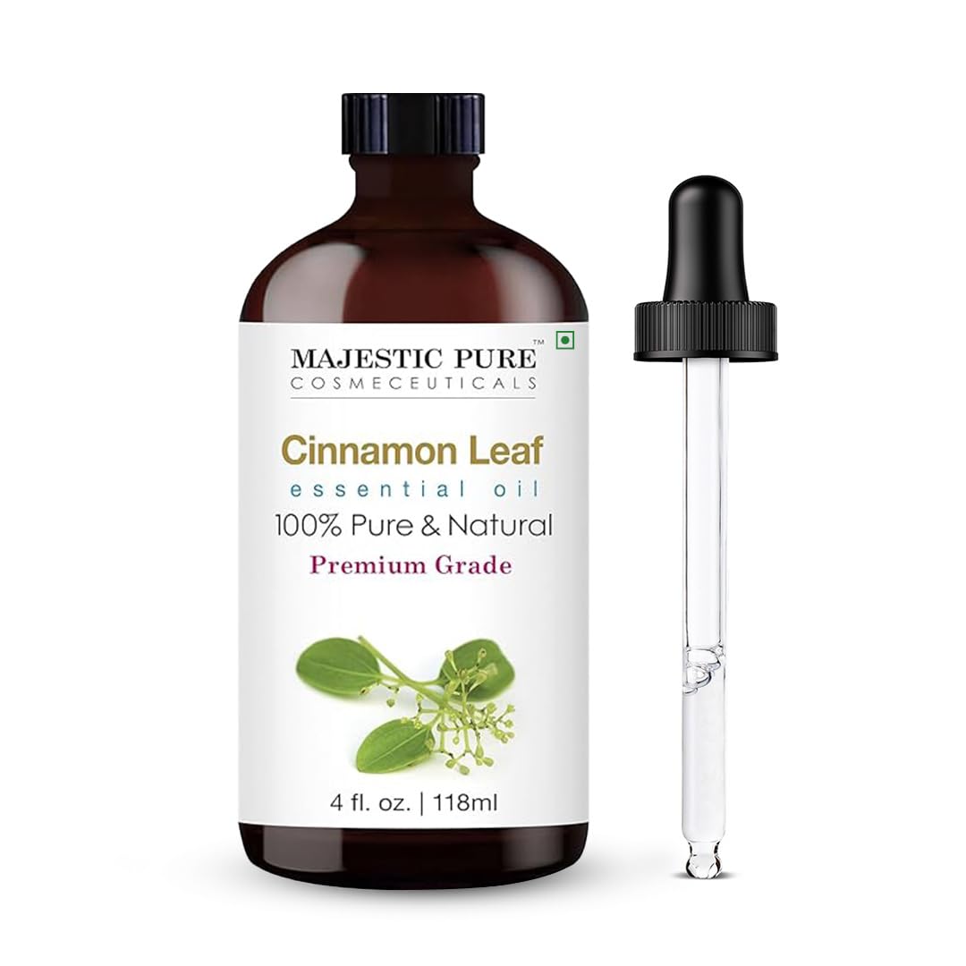 Majestic Pure Peppermint Essential Oil for Diffuser - 4 Fl Oz | 100% Natural Essentials Oils for Aromatherapy, Massage, Steam inhalation, Air Freshing, Soap and Candle Making