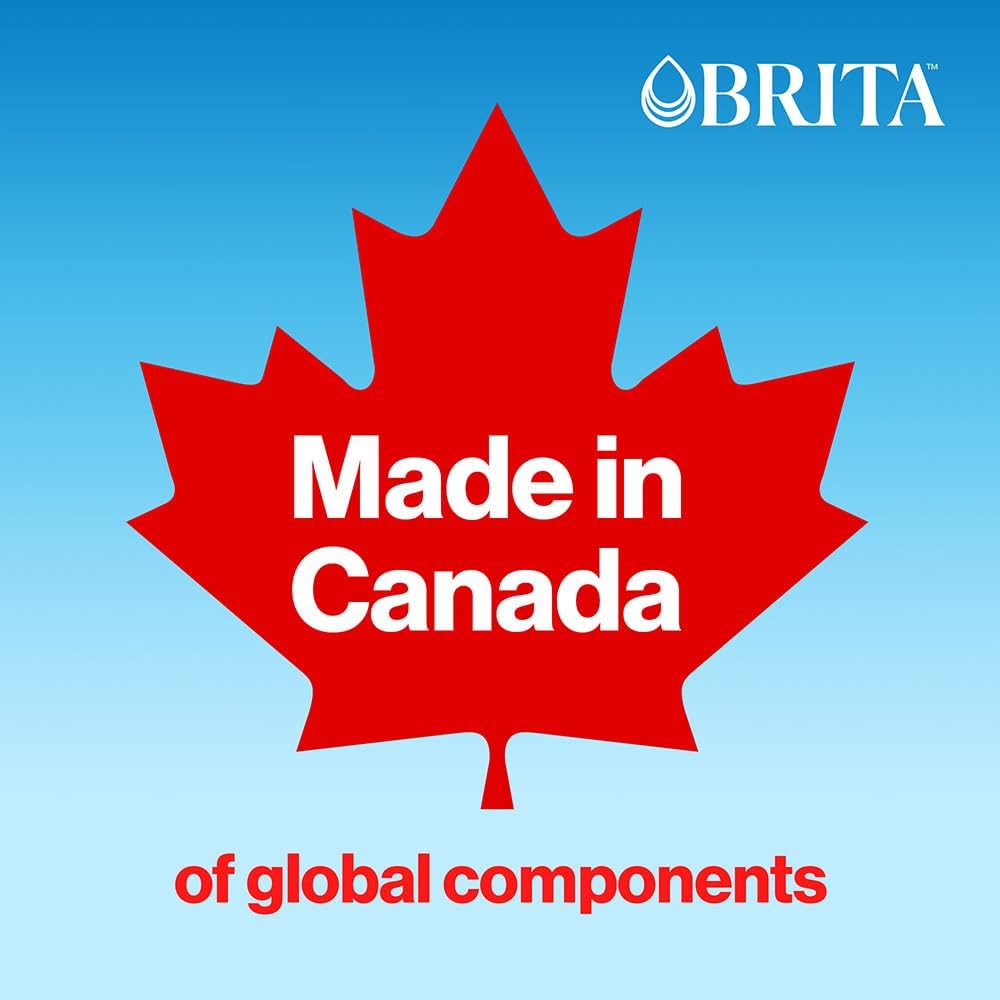 Brita Standard Replacement Filter, Reduces Contaminants while keeping healthy minerals, Certified by WQA to reduce Chlorine for improved taste, Made without BPA, Replace after 151 litres, 1 Count