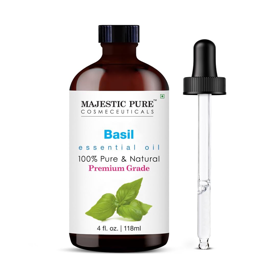 Majestic Pure Peppermint Essential Oil for Diffuser - 4 Fl Oz | 100% Natural Essentials Oils for Aromatherapy, Massage, Steam inhalation, Air Freshing, Soap and Candle Making