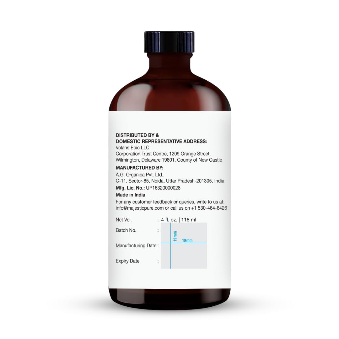 Majestic Pure Peppermint Essential Oil for Diffuser - 4 Fl Oz | 100% Natural Essentials Oils for Aromatherapy, Massage, Steam inhalation, Air Freshing, Soap and Candle Making