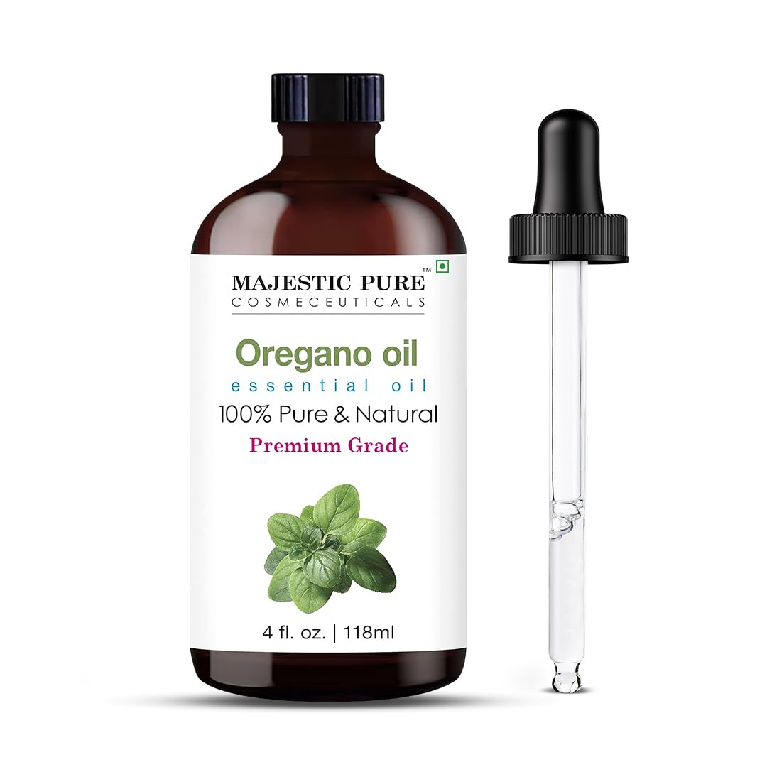 Majestic Pure Peppermint Essential Oil for Diffuser - 4 Fl Oz | 100% Natural Essentials Oils for Aromatherapy, Massage, Steam inhalation, Air Freshing, Soap and Candle Making