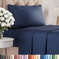 Queen Size 4 Piece Sheet Set - Comfy Breathable & Cooling Sheets - White