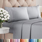 Queen Size 4 Piece Sheet Set - Comfy Breathable & Cooling Sheets - White
