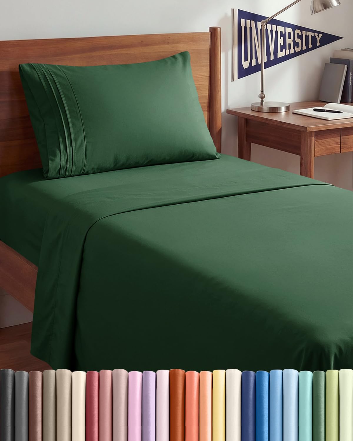Queen Size 4 Piece Sheet Set - Comfy Breathable & Cooling Sheets - White