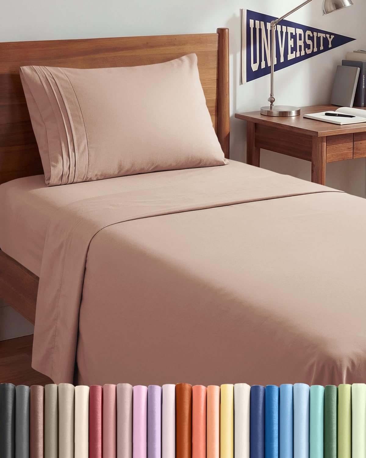 Queen Size 4 Piece Sheet Set - Comfy Breathable & Cooling Sheets - White