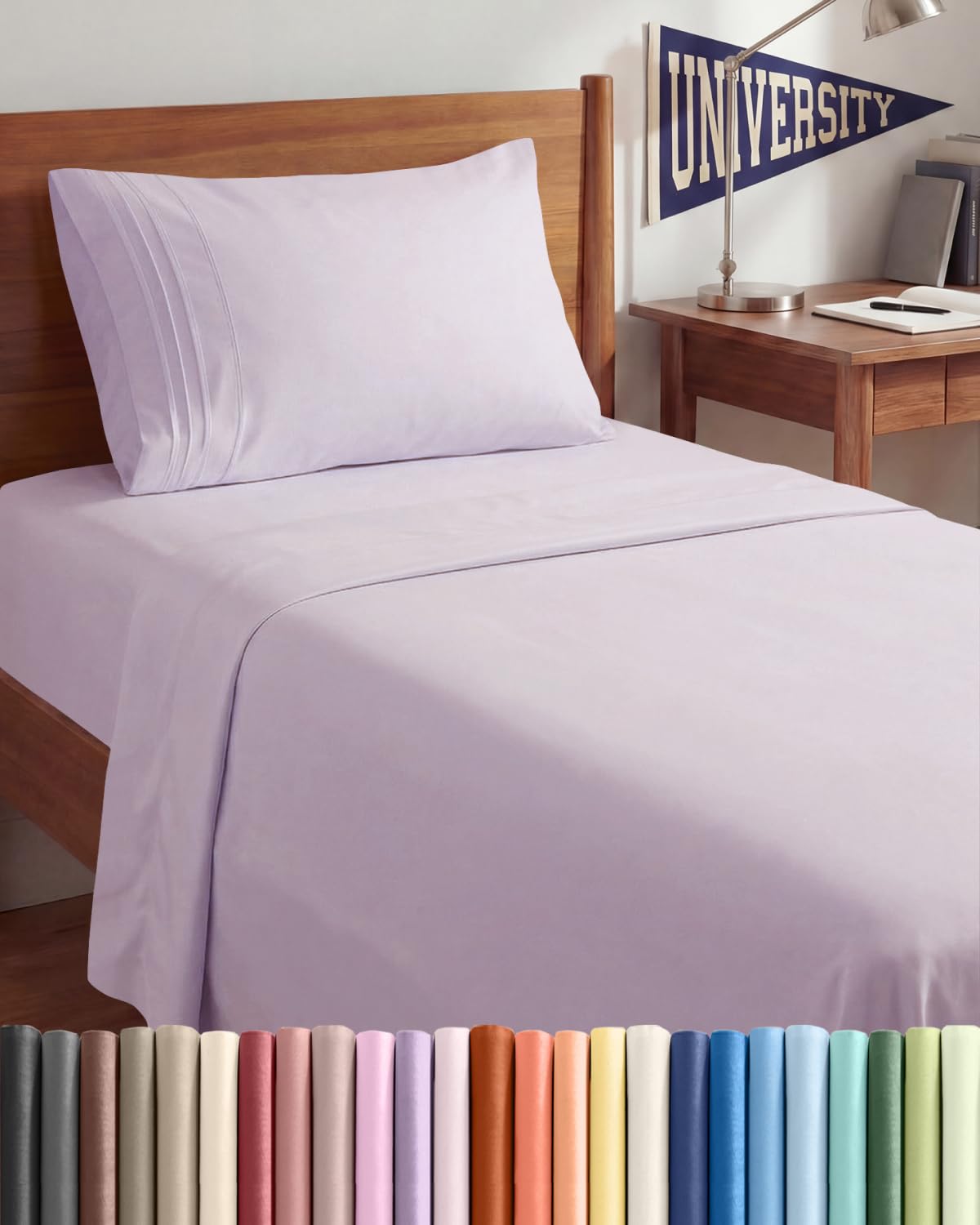 Queen Size 4 Piece Sheet Set - Comfy Breathable & Cooling Sheets - White