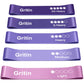 Gritin Resistance Bands, Set of 5 Skin-Friendly Resistance Exercise Band | 5 Different Strength Levels Fitness Bands - Travel Carrying Case Included - Ideal for Home, Gym, Yoga, Training