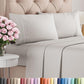 Queen Size 4 Piece Sheet Set - Comfy Breathable & Cooling Sheets - White