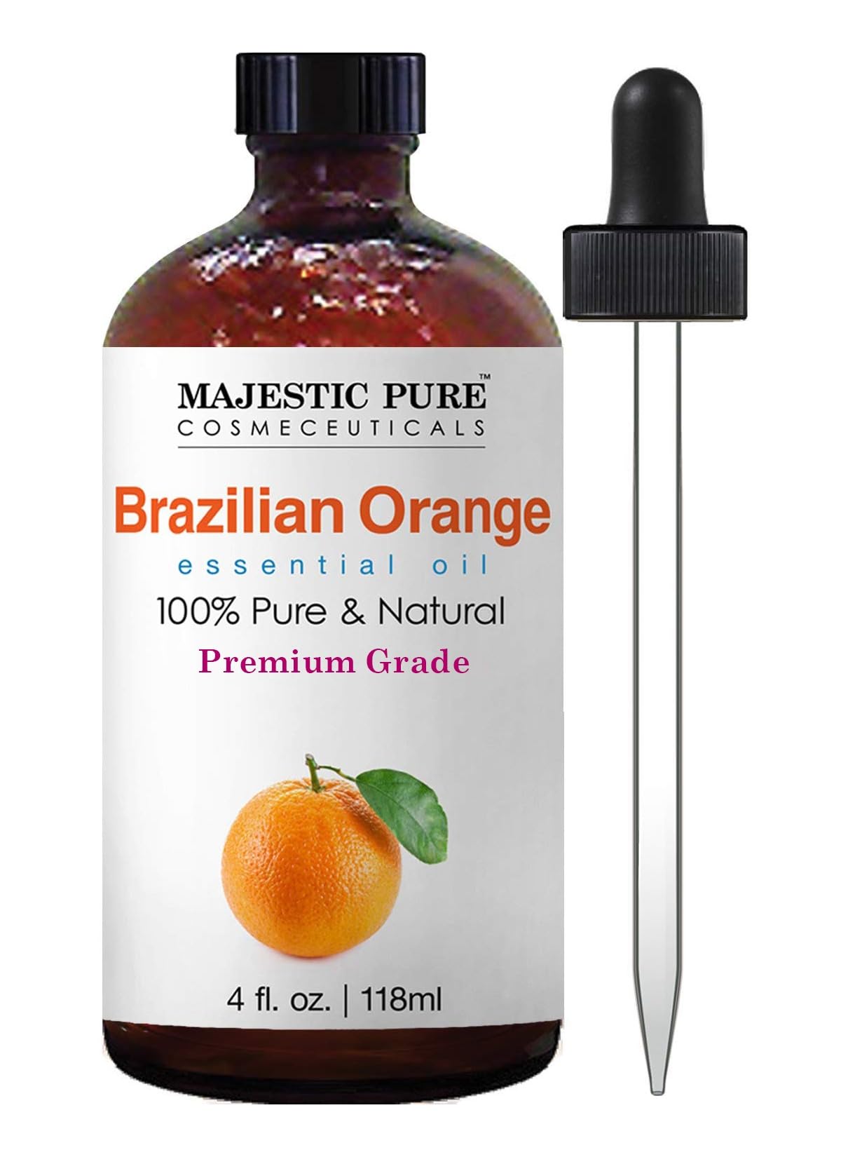Majestic Pure Peppermint Essential Oil for Diffuser - 4 Fl Oz | 100% Natural Essentials Oils for Aromatherapy, Massage, Steam inhalation, Air Freshing, Soap and Candle Making
