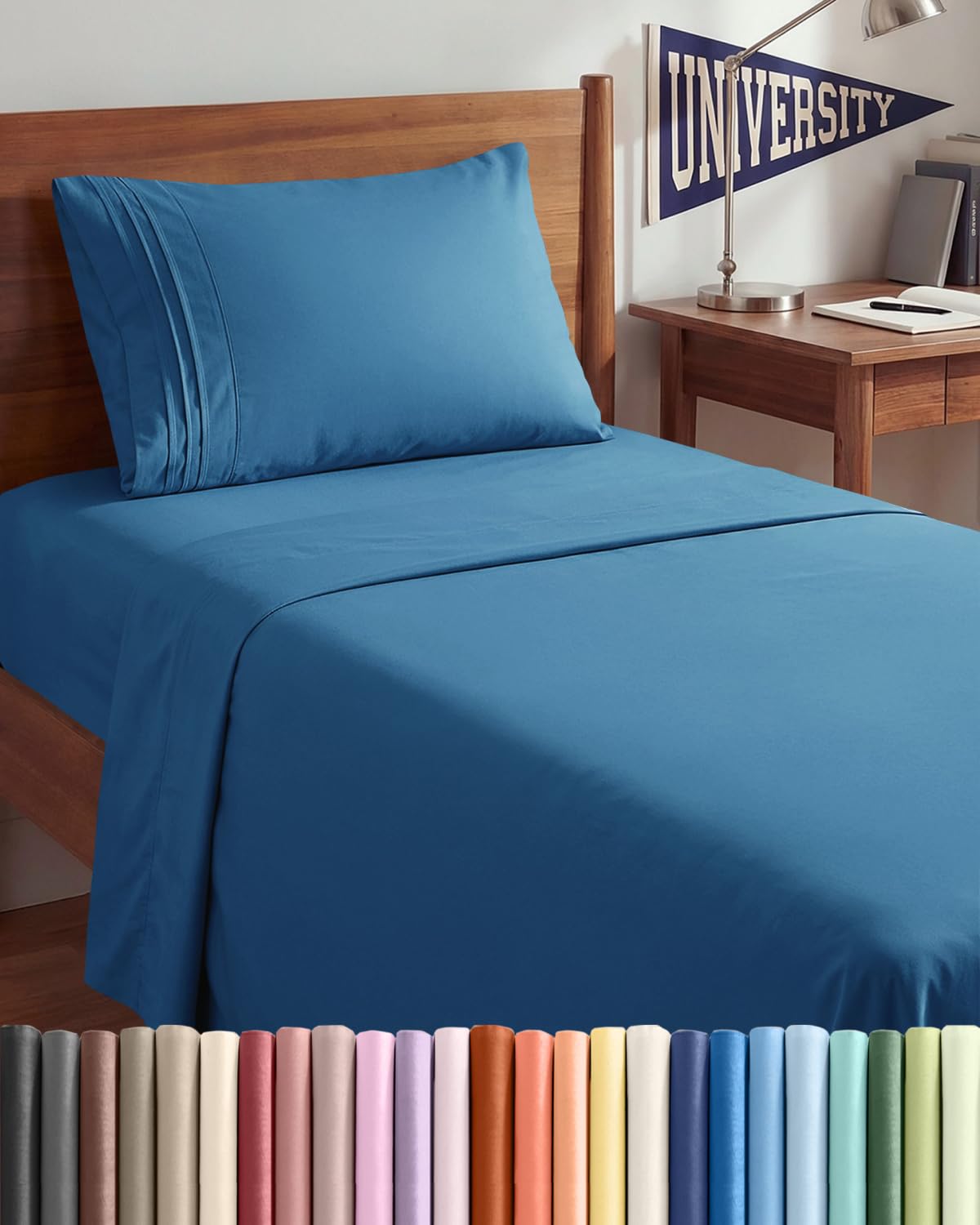 Queen Size 4 Piece Sheet Set - Comfy Breathable & Cooling Sheets - White