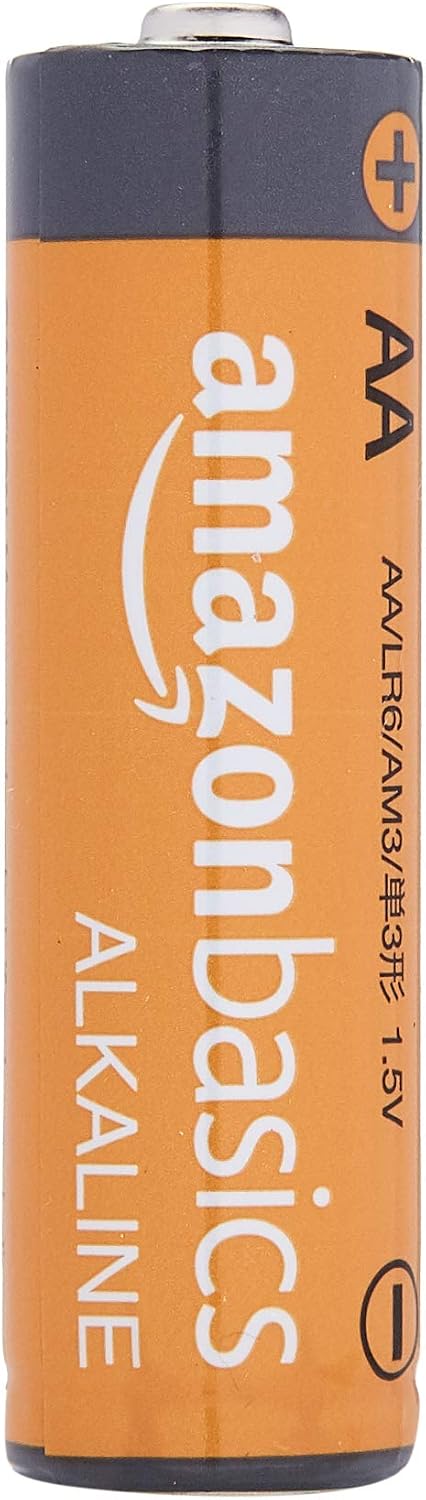 Amazon Basics 48 Pack AA High-Performance Alkaline Batteries, 10-Year Shelf Life, Easy to Open Value Pack