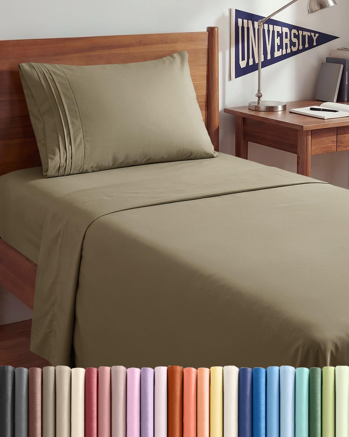 Queen Size 4 Piece Sheet Set - Comfy Breathable & Cooling Sheets - White