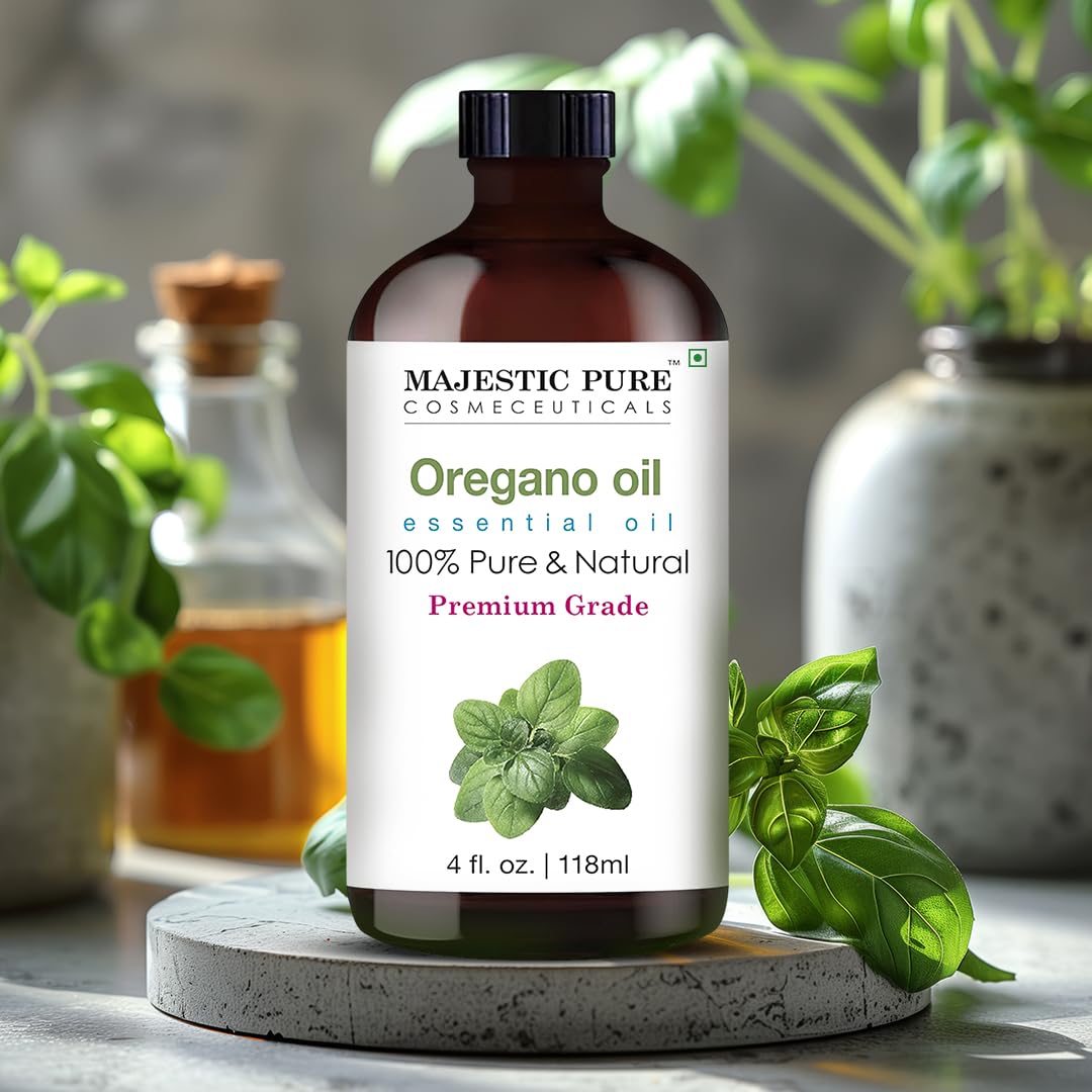 Majestic Pure Peppermint Essential Oil for Diffuser - 4 Fl Oz | 100% Natural Essentials Oils for Aromatherapy, Massage, Steam inhalation, Air Freshing, Soap and Candle Making