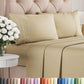Queen Size 4 Piece Sheet Set - Comfy Breathable & Cooling Sheets - White