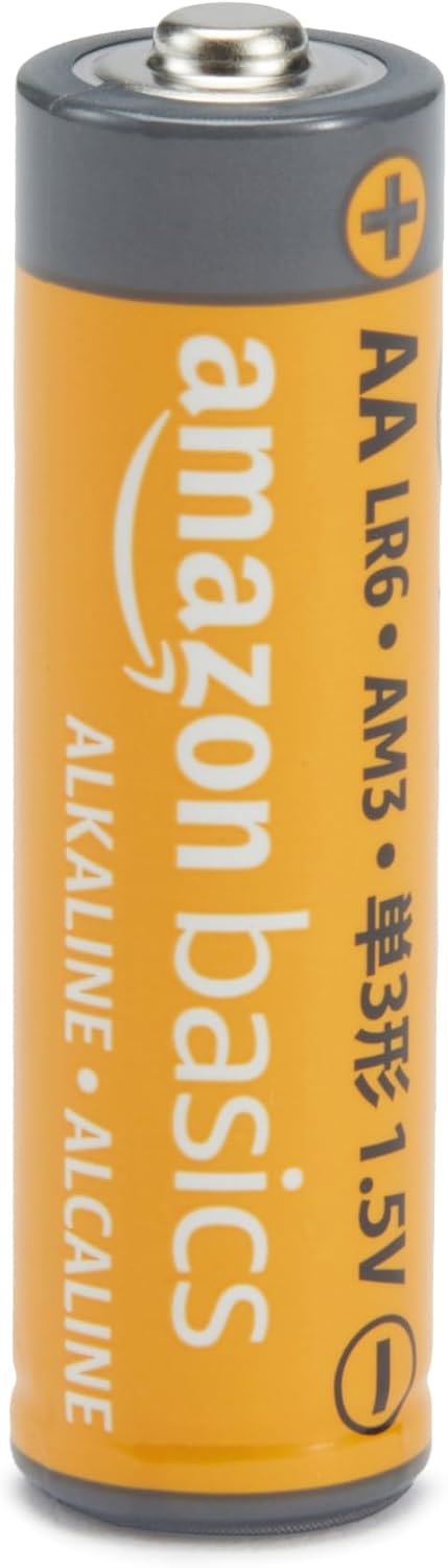 Amazon Basics 48 Pack AA High-Performance Alkaline Batteries, 10-Year Shelf Life, Easy to Open Value Pack