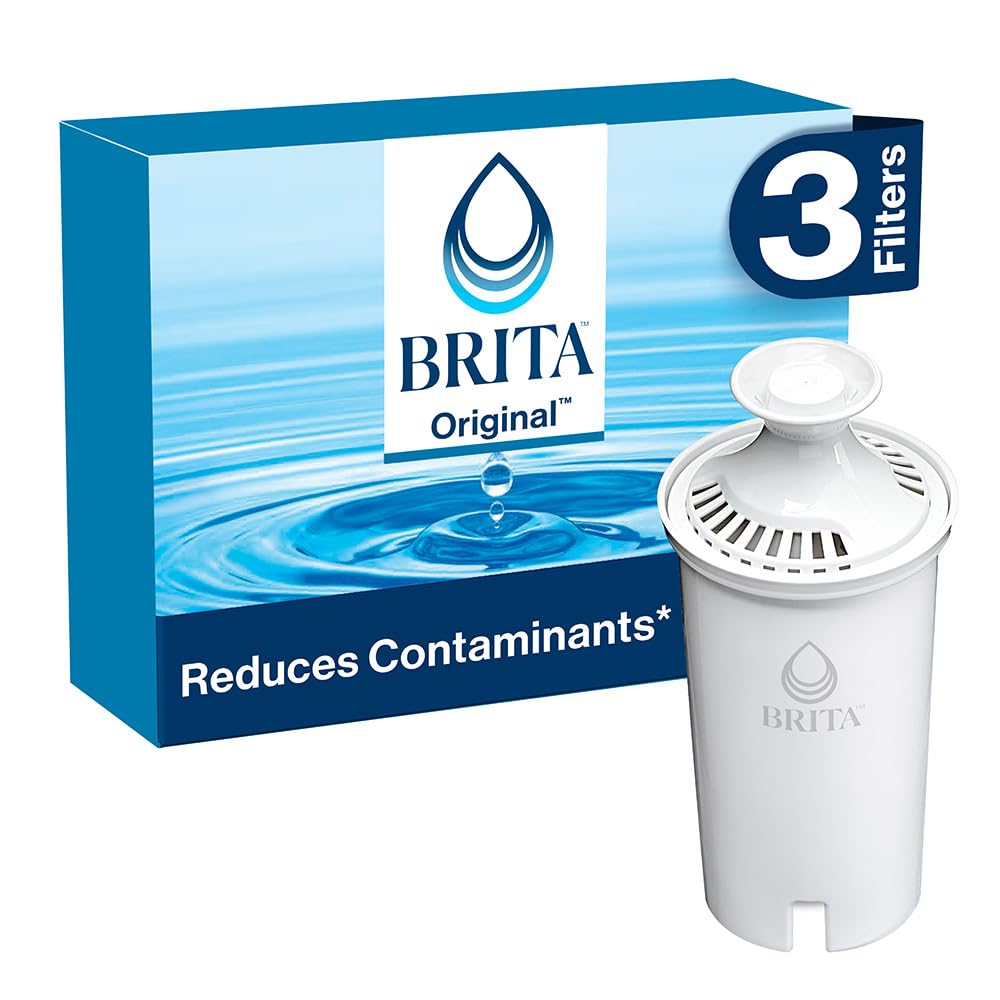 Brita Standard Replacement Filter, Reduces Contaminants while keeping healthy minerals, Certified by WQA to reduce Chlorine for improved taste, Made without BPA, Replace after 151 litres, 1 Count