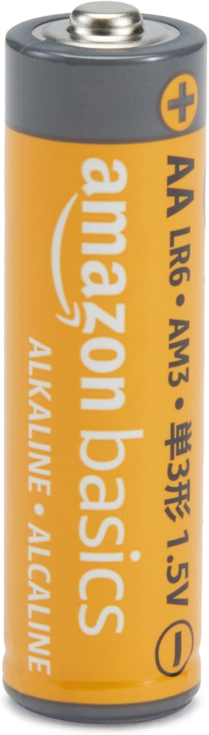 Amazon Basics 48 Pack AA High-Performance Alkaline Batteries, 10-Year Shelf Life, Easy to Open Value Pack