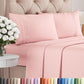 Queen Size 4 Piece Sheet Set - Comfy Breathable & Cooling Sheets - White