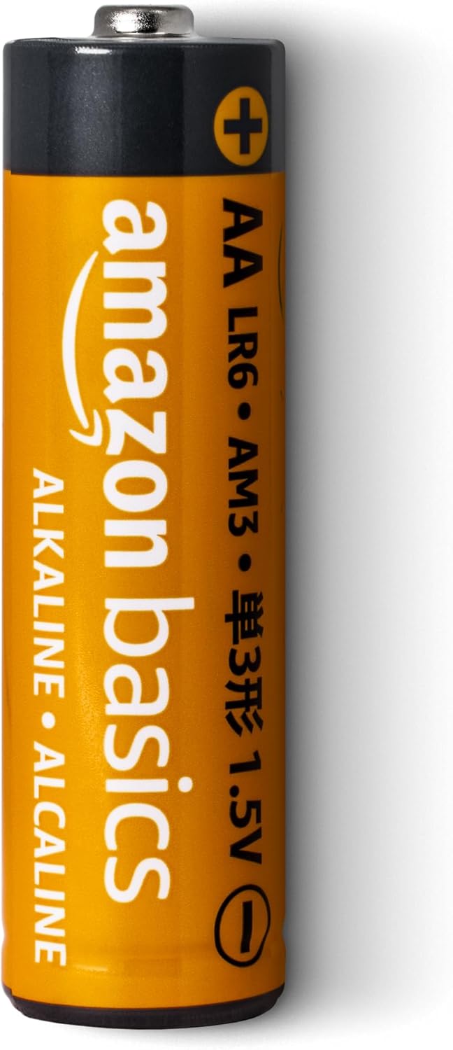 Amazon Basics 48 Pack AA High-Performance Alkaline Batteries, 10-Year Shelf Life, Easy to Open Value Pack