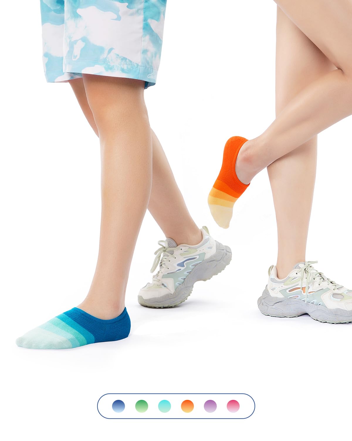 IDEGG Women & Men No Show Low Cut Anti‑Slip Casual Sports Running Socks