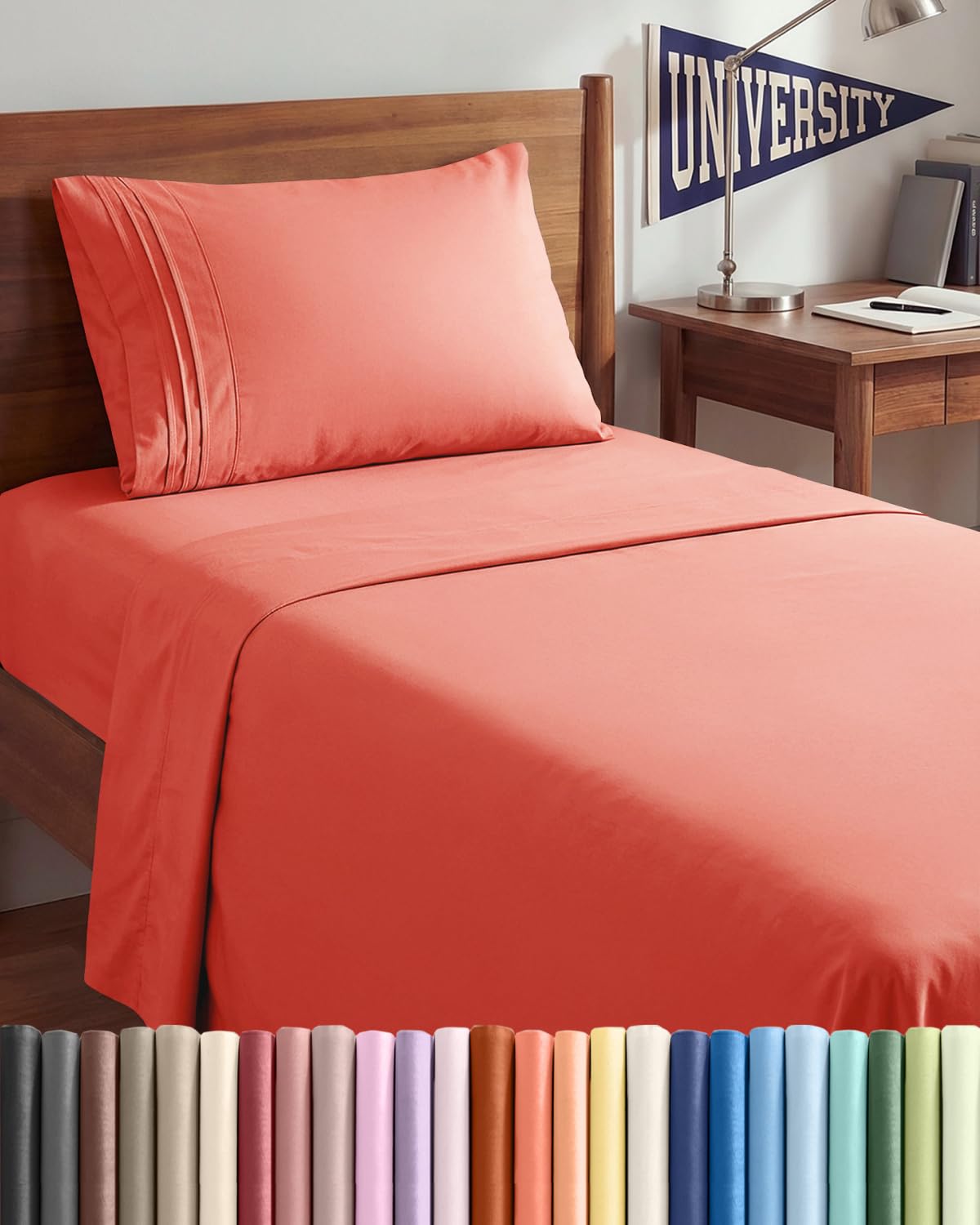 Queen Size 4 Piece Sheet Set - Comfy Breathable & Cooling Sheets - White