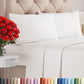 Queen Size 4 Piece Sheet Set - Comfy Breathable & Cooling Sheets - White
