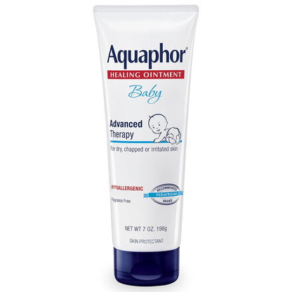 Aquaphor Baby Healing Ointment for Diaper Rash and More, 7 OZ | Baby Skin Protectant with Petrolatum for Chapped or Dry Skin, Drool Rash and Diaper Rash, Hypoallergenic, Fragrance Free