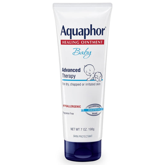 Aquaphor Baby Healing Ointment for Diaper Rash and More, 7 OZ | Baby Skin Protectant with Petrolatum for Chapped or Dry Skin, Drool Rash and Diaper Rash, Hypoallergenic, Fragrance Free