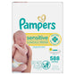 Pampers Sensitive Baby Wipes, Clinically Proven, Fragrance Free, Unscented, Water Based, Hypoallergenic, Multi-Use, Hand Wipes 1008 Wipes Total (18X Flip-Top Packs) [Packaging May Vary]