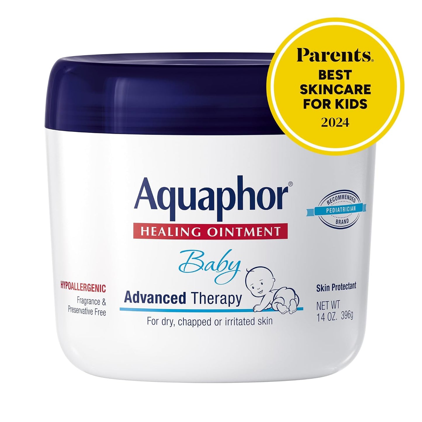Aquaphor Baby Healing Ointment for Diaper Rash and More, 7 OZ | Baby Skin Protectant with Petrolatum for Chapped or Dry Skin, Drool Rash and Diaper Rash, Hypoallergenic, Fragrance Free