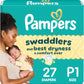 Pampers Swaddlers Diapers, Size 5 (20-37 lbs), 132 Count, Fragrance Free, Hypoallergenic, Absorbent, Pediatrician Recommended, Skin Safe