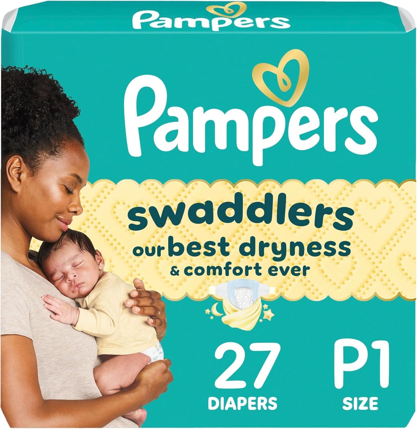 Pampers Swaddlers Diapers, Size 5 (20-37 lbs), 132 Count, Fragrance Free, Hypoallergenic, Absorbent, Pediatrician Recommended, Skin Safe