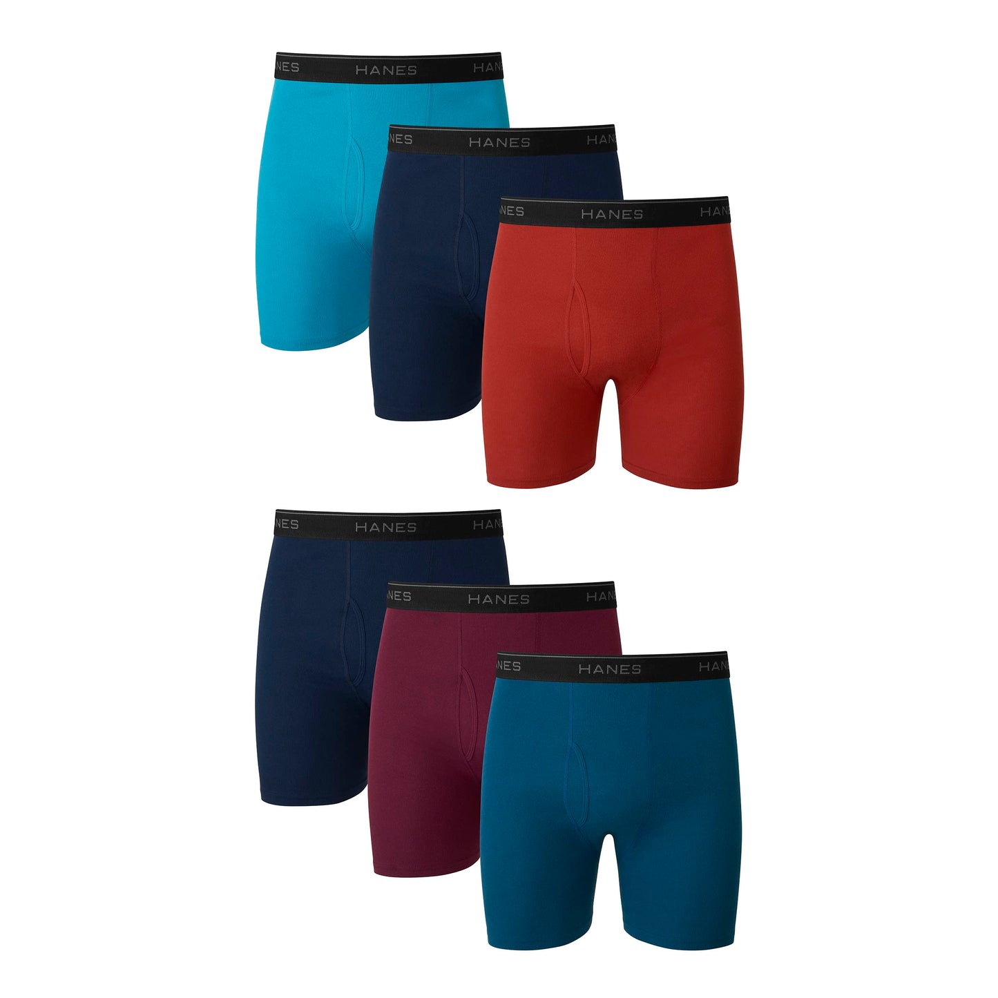 Hanes mens Underwear Boxer Briefs Pack, Cool & Breathable Cotton Moisture-wicking Underwear for Men, No Ride Up