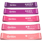 Gritin Resistance Bands, Set of 5 Skin-Friendly Resistance Exercise Band | 5 Different Strength Levels Fitness Bands - Travel Carrying Case Included - Ideal for Home, Gym, Yoga, Training