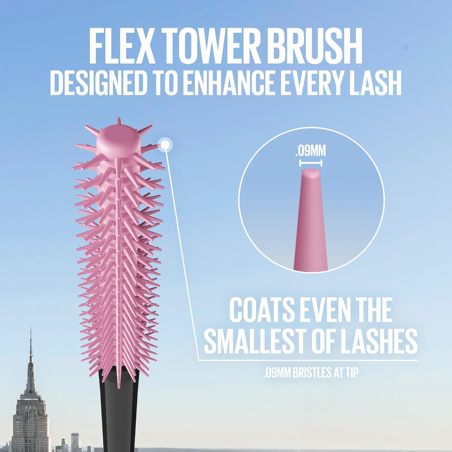 Maybelline New York Lash Sensational Sky High Washable Eyelash Mascara Makeup, Volumizing, Lengthening, Defining, Curling, Multiplying, Buildable Formula, Very Black, 7.2 ml
