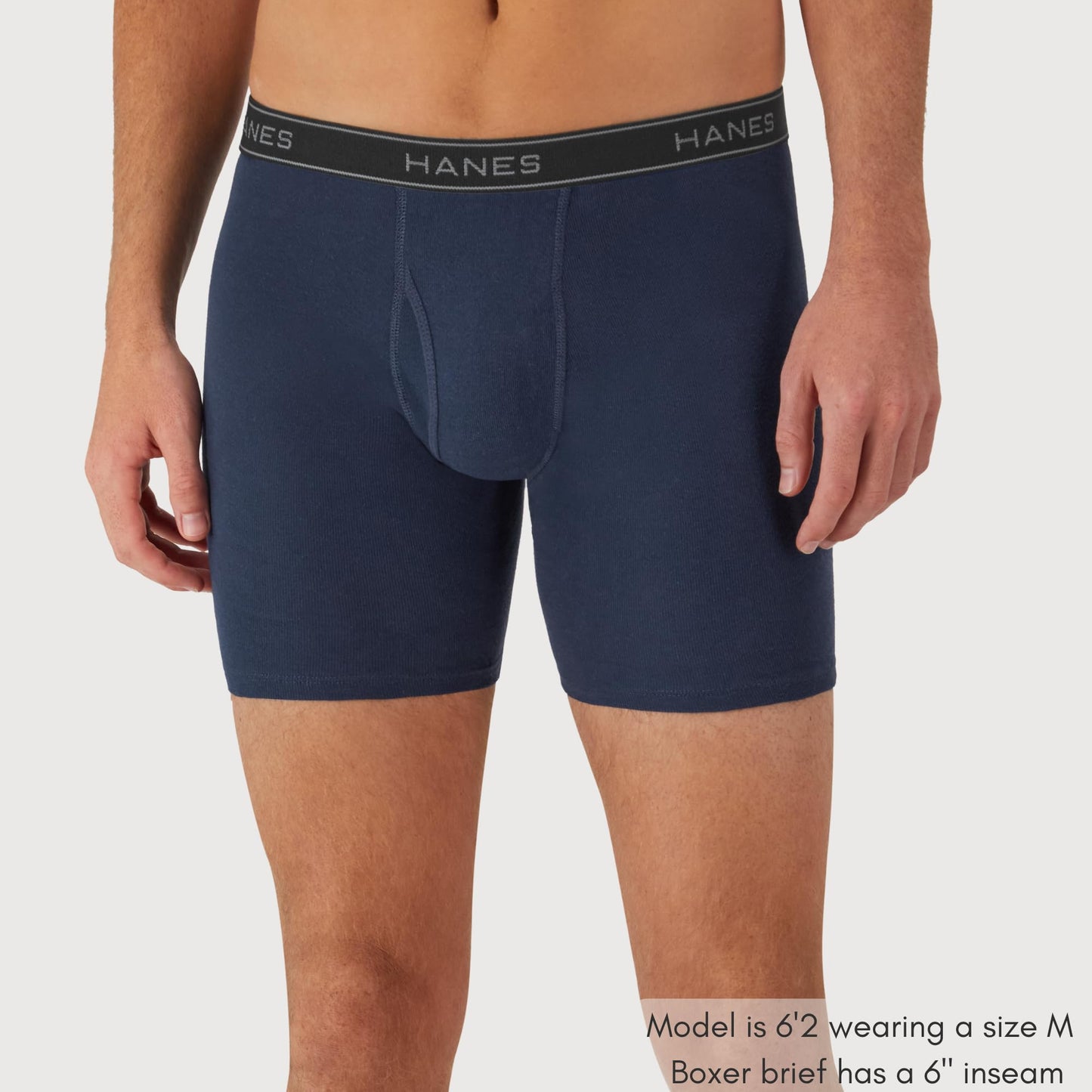 Hanes mens Underwear Boxer Briefs Pack, Cool & Breathable Cotton Moisture-wicking Underwear for Men, No Ride Up