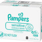 Pampers Sensitive Baby Wipes, Clinically Proven, Fragrance Free, Unscented, Water Based, Hypoallergenic, Multi-Use, Hand Wipes 1008 Wipes Total (18X Flip-Top Packs) [Packaging May Vary]