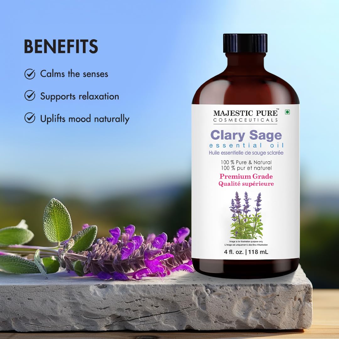 Majestic Pure Peppermint Essential Oil for Diffuser - 4 Fl Oz | 100% Natural Essentials Oils for Aromatherapy, Massage, Steam inhalation, Air Freshing, Soap and Candle Making