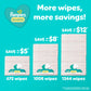 Pampers Sensitive Baby Wipes, Clinically Proven, Fragrance Free, Unscented, Water Based, Hypoallergenic, Multi-Use, Hand Wipes 1008 Wipes Total (18X Flip-Top Packs) [Packaging May Vary]
