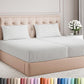 Queen Size 4 Piece Sheet Set - Comfy Breathable & Cooling Sheets - White