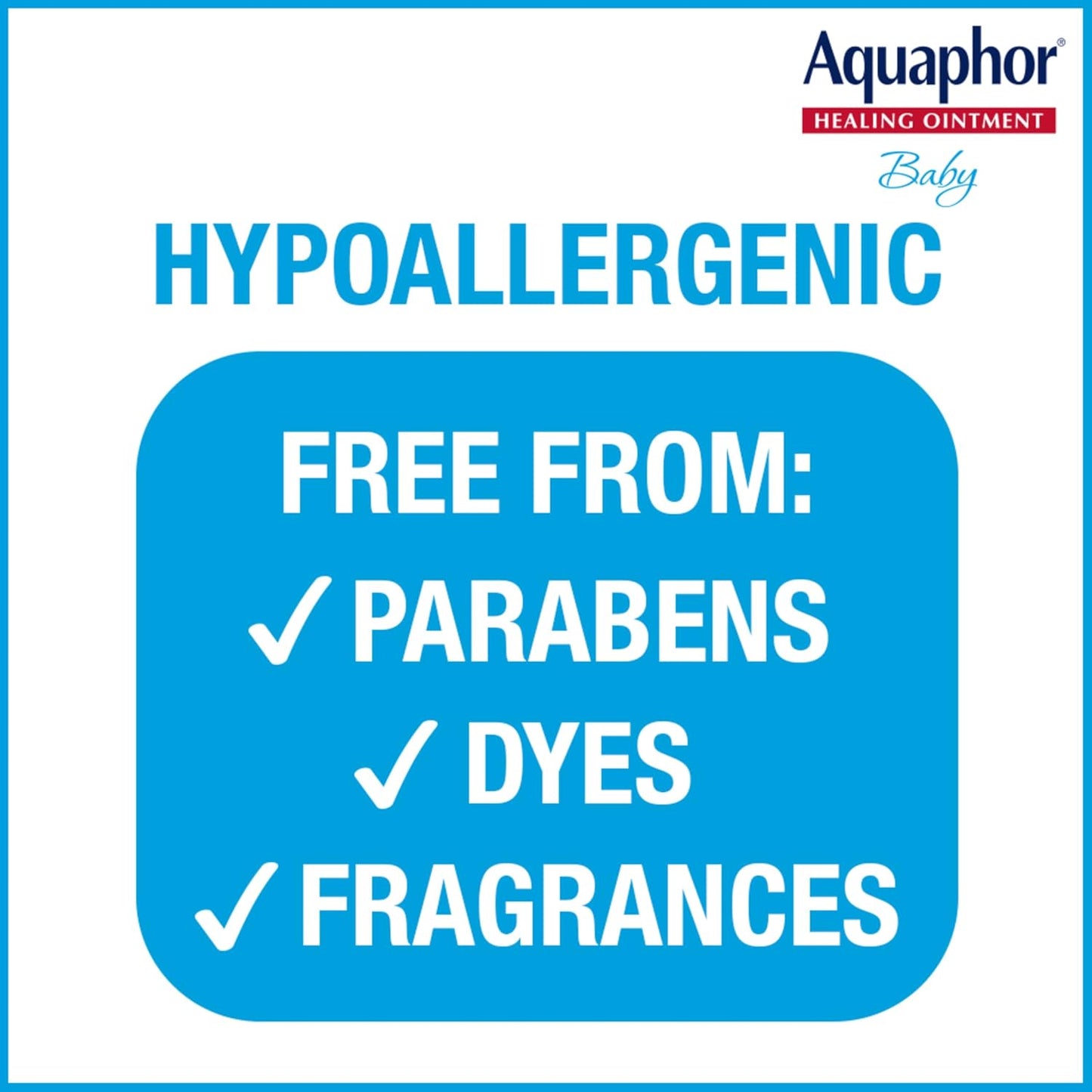 Aquaphor Baby Healing Ointment for Diaper Rash and More, 7 OZ | Baby Skin Protectant with Petrolatum for Chapped or Dry Skin, Drool Rash and Diaper Rash, Hypoallergenic, Fragrance Free