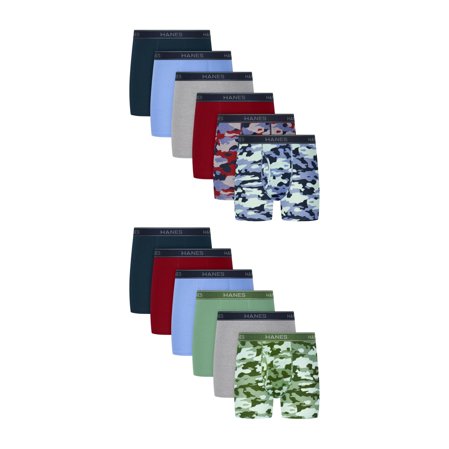 Hanes Boys' Underwear Boxer Briefs Or Briefs Pack, 8 Or 12 Pack, Cotton Stretch Underwear for Boys & Toddler Boys
