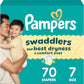 Pampers Swaddlers Diapers, Size 5 (20-37 lbs), 132 Count, Fragrance Free, Hypoallergenic, Absorbent, Pediatrician Recommended, Skin Safe