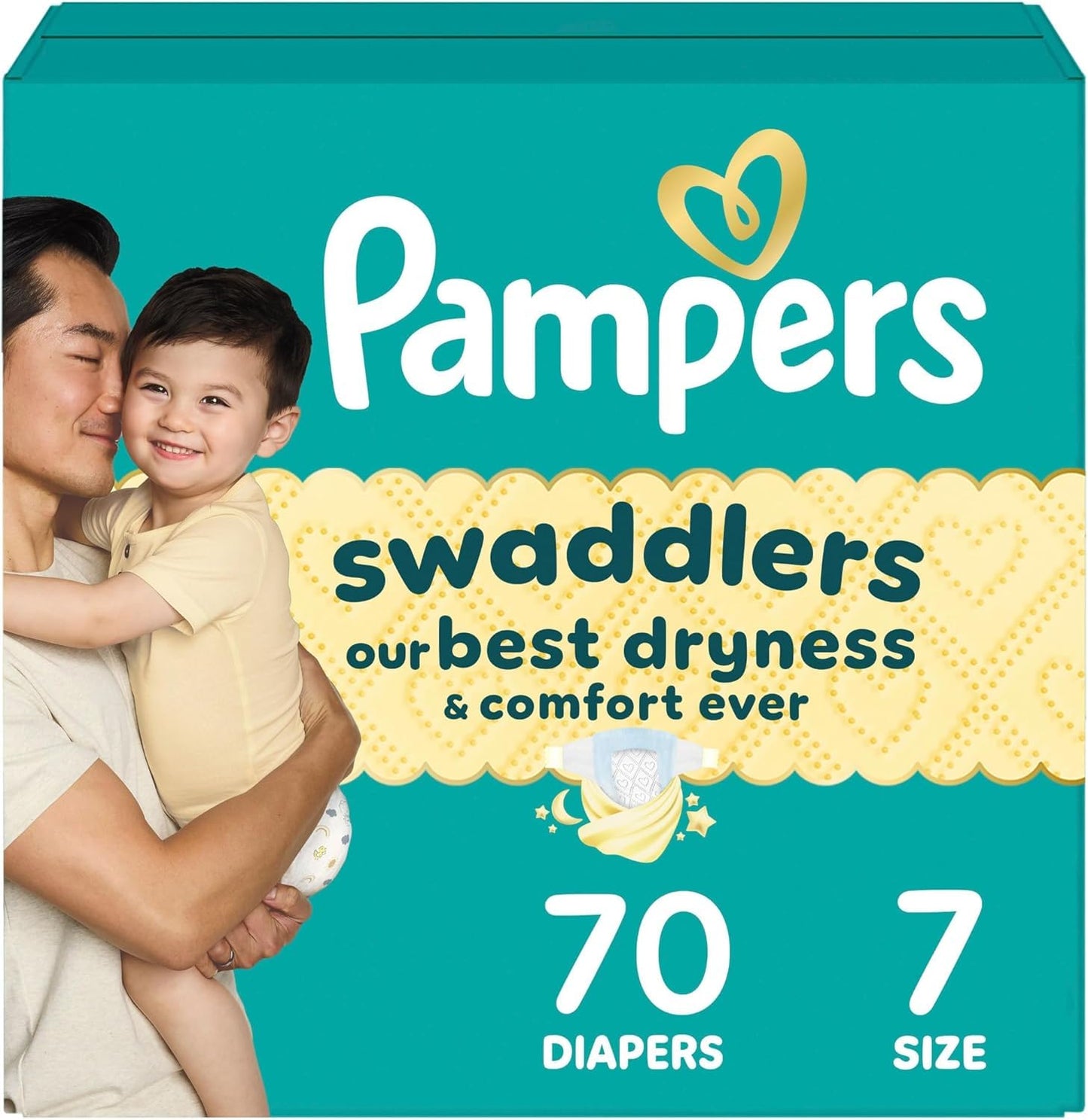 Pampers Swaddlers Diapers, Size 5 (20-37 lbs), 132 Count, Fragrance Free, Hypoallergenic, Absorbent, Pediatrician Recommended, Skin Safe