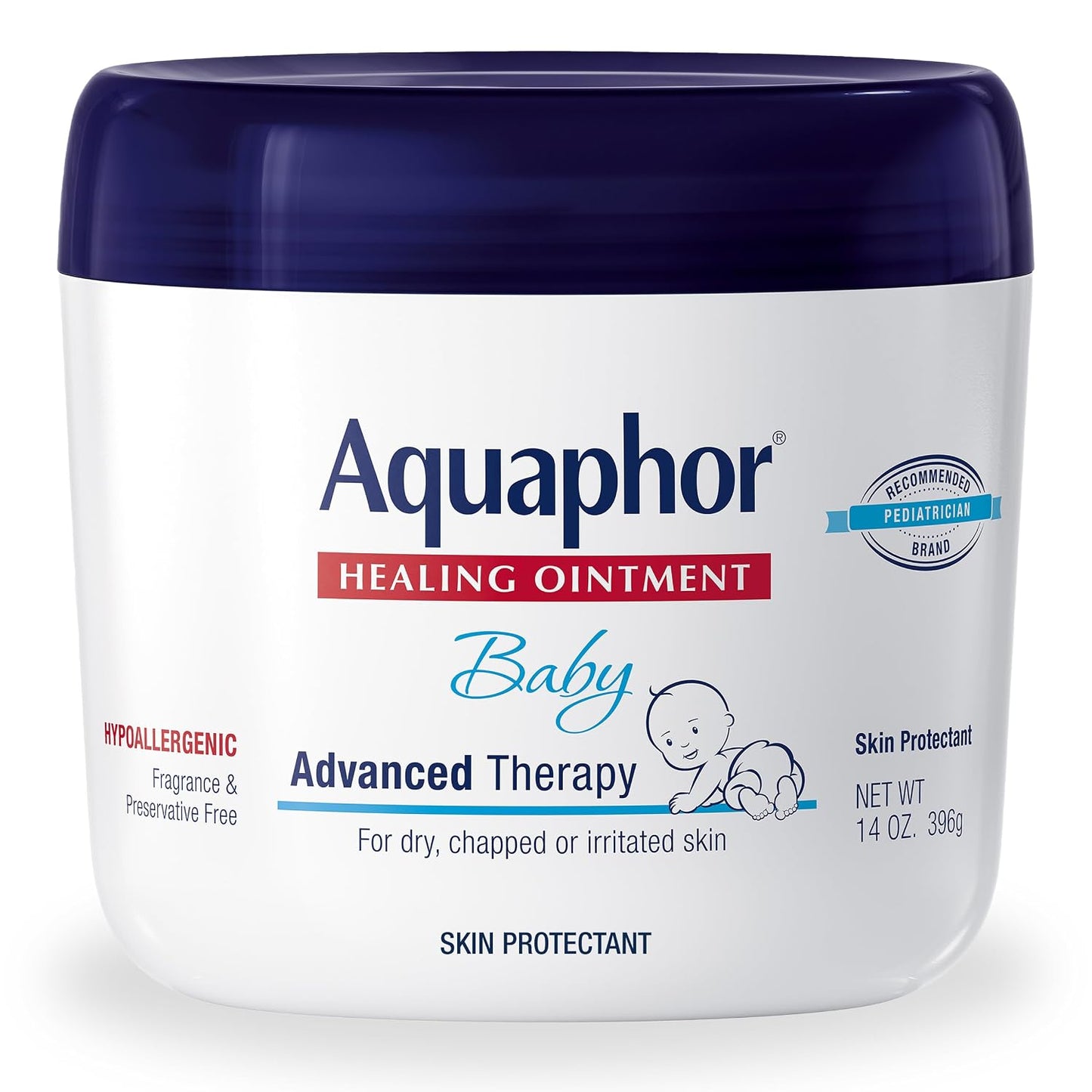 Aquaphor Baby Healing Ointment for Diaper Rash and More, 7 OZ | Baby Skin Protectant with Petrolatum for Chapped or Dry Skin, Drool Rash and Diaper Rash, Hypoallergenic, Fragrance Free