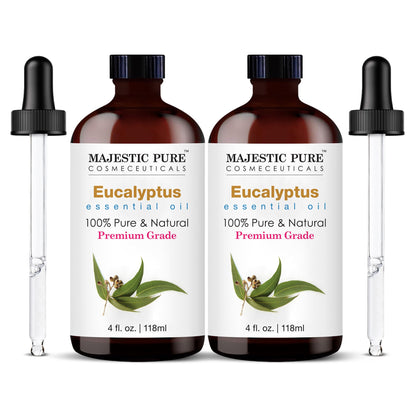 Majestic Pure Peppermint Essential Oil for Diffuser - 4 Fl Oz | 100% Natural Essentials Oils for Aromatherapy, Massage, Steam inhalation, Air Freshing, Soap and Candle Making