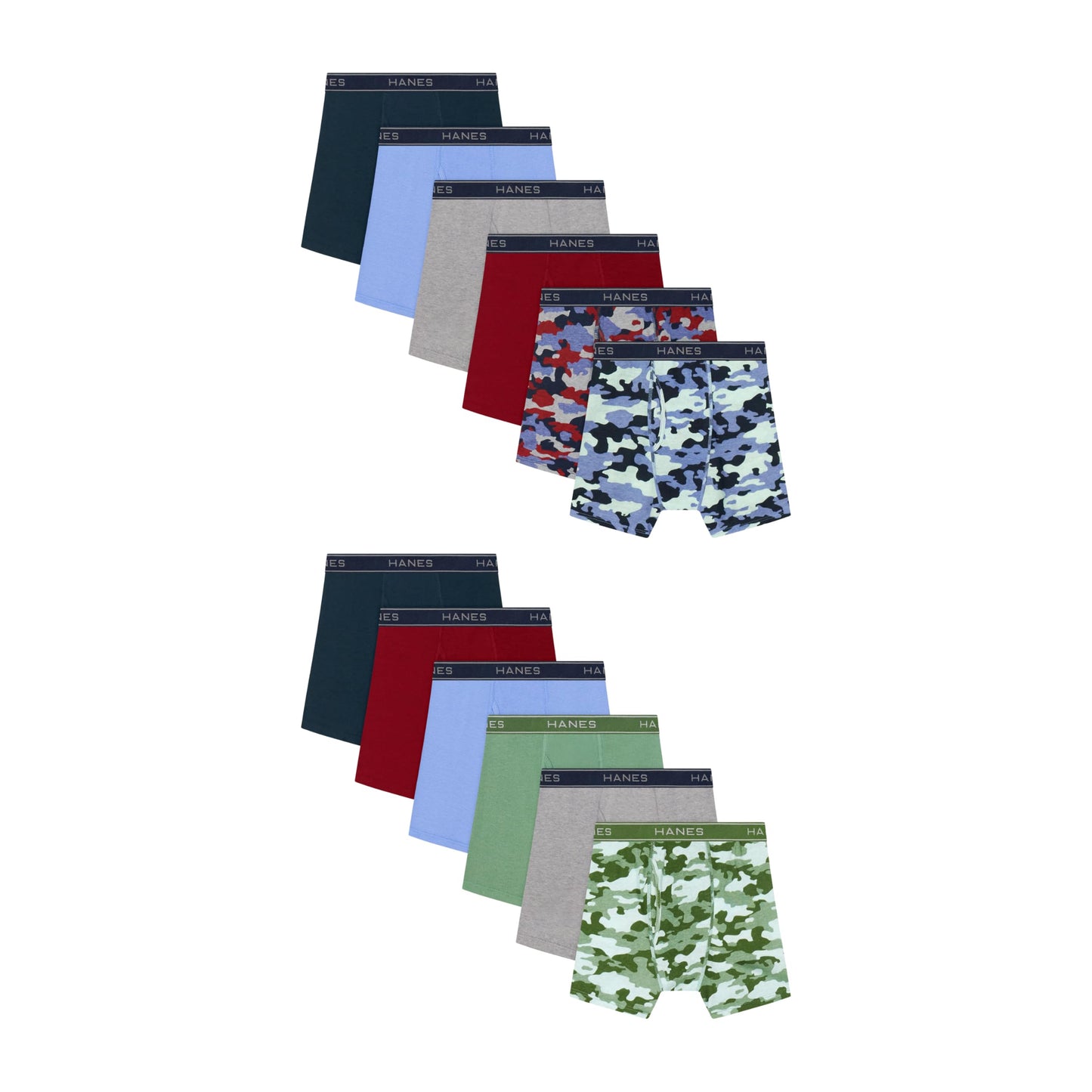 Hanes Boys' Underwear Boxer Briefs Or Briefs Pack, 8 Or 12 Pack, Cotton Stretch Underwear for Boys & Toddler Boys
